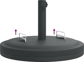 vidaXL Βάση Ομπρέλας με Λαβές για Ιστό Ø38/48 χιλ. 25 κ. Στρογγυλή