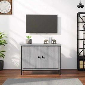 vidaXL Έπιπλο Τηλεόρασης με Πόρτες Γκρι Sonoma 60x35x45 εκ Επεξ. Ξύλο