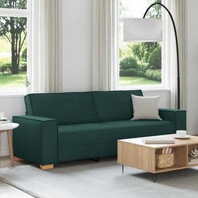 vidaXL 3-Θέσιος καναπές Σκούρο πράσινο 220 x 78 x 84 εκ. ύφασμα