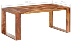 vidaXL Τραπεζαρία 180 x 90 x 76 εκ. από Μασίφ Ξύλο