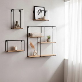 Ράφια Max Home Σίδερο Ξύλο MDF (x2)