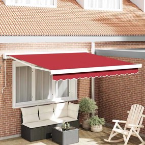 vidaXL Αυτόματη Σκιαστική Πέργκολα Κόκκινη 350 x 250 εκ