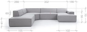 Γωνιακός καναπές Fubu M-Γκρι-Αριστερή