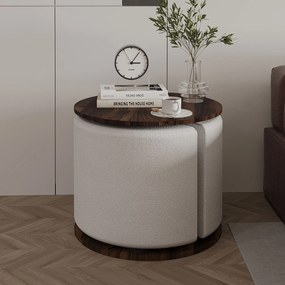 Σετ Βοηθητικών Τραπεζιών Καρυδί REUBO 43x43x47