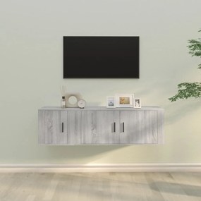 vidaXL Σετ Επίπλων Τηλεόρασης 2 Τεμαχίων Γκρι Sonoma Επεξεργ. Ξύλο