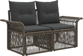 vidaXL Σετ Καναπέ Κήπου 6 pcs Γκρι συνθετικό ρατάν