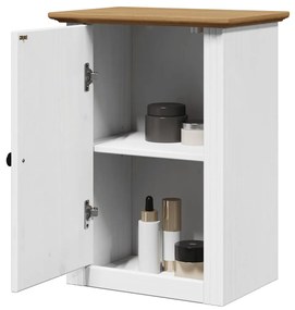 Ντουλάπι τοίχου μπάνιου BODO Λευκό και καφέ 44x30x60 cm