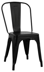 Καρέκλα Μεταλλική Melita-Pro Μαύρο Ματ 44x47x84,5Υ εκ. 44x47x84.5 εκ.