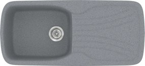 Sanitec Classic 308 (97×51) - Γρανιτένιος νεροχύτης - Metallic SILVER