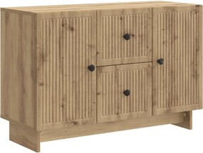 vidaXL Πλαϊνό γραφείο με συρτάρι Artisan Δρυς 89 x 34,5 x 60 εκ.