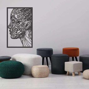 Διακοσμητικό τοίχου Λαμαρίνα kp12 Silhoutte - 0,80mx1,25m, Ανθρακί