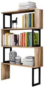 Intrahome ΒΙΒΛΙΟΘΗΚΗ INGRID ΚΑΡΥΔΙ ΜΕ ΜΑΥΡΟ ΣΚΕΛΕΤΟ .01 80x22x128 εκ. intraho-1643067