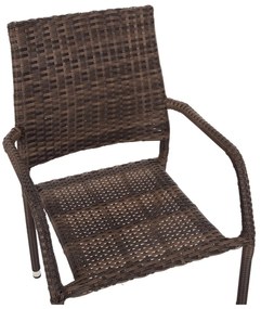 Καρέκλα - Πολυθρόνα MORNER C6074.01 Μεταλλική με Καφέ Rattan 55x58x87Υ εκ. 55x58x87 εκ.