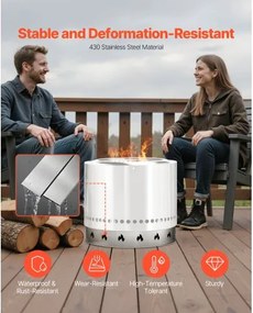 VEVOR Fire Pit Stand for Solo Stove Bonfire 68.6 cm Smokeless Fire Pit Ring