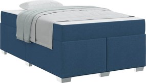 vidaXL Σκελετός Κρεβατιού με στρώμα Μπλε 120 x 200 cm ύφασμα