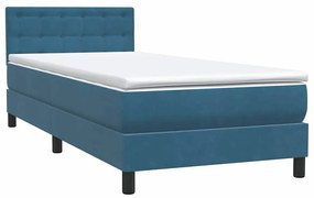 ΚΡΕΒΑΤΙ BOXSPRING ΜΕ ΣΤΡΩΜΑ ΣΚΟΥΡΟ ΜΠΛΕ 80X220 ΕΚ. ΒΕΛΟΥΔΙΝΟ 3317293