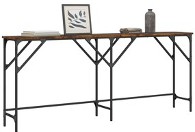 vidaXL Τραπέζι Κονσόλα Καπνιστή Δρυς 180x29x75 εκ. Επεξεργασμένο Ξύλο