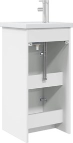 vidaXL Καθρέφτης μπάνιου με νιπτήρα Λευκό 42 x 40 x 84,5 εκ
