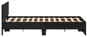 vidaXL Πλαίσιο Κρεβατιού Μαύρη Οξυά 120 x 190 cm Επεξεργασμένο ξύλο