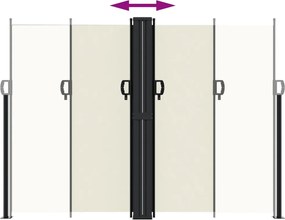 vidaXL Σκίαστρο Πλαϊνό Συρόμενο Κρεμ 180 x 600 εκ.