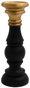 Κηροπήγιο 281-224-005 10x25cm Black-Gold Πολυρεσίνη