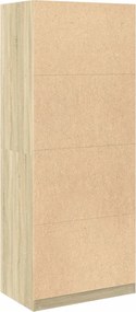 vidaXL Ντουλάπα Χρώμα Sonoma Δρυς 80x50x200 εκ. από Επεξ. Ξύλο