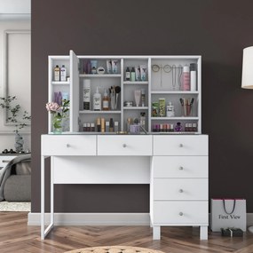 Τουαλέτα Μακιγιάζ Λευκό BRUVON 120x40x136.8