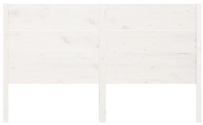 vidaXL Κεφαλάρι Κρεβατιού Λευκό 126 x 4 x 100 εκ. Μασίφ Ξύλο Πεύκου