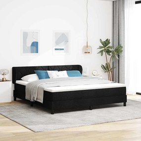 vidaXL Κρεβάτι box spring με στρώμα Μαύρο 180 x 200 cm ύφασμα