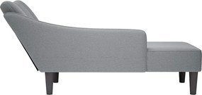 vidaXL Σαλόνι πολυθρόνας με δεξί μπράτσο ανοιχτό γκρι ύφασμα