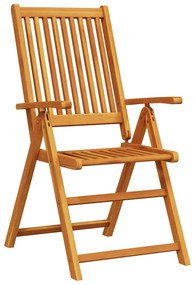 vidaXL Σέτ φαγητού για κήπο 7 pcs Καφέ Μασίφ ξύλο ακακίας