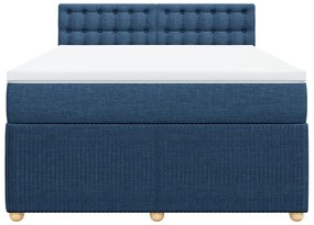 ΚΡΕΒΑΤΙ BOXSPRING ΜΕ ΣΤΡΩΜΑ ΜΠΛΕ 160X200 ΕΚ. ΥΦΑΣΜΑΤΙΝΟ 3287527