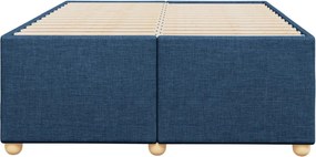 vidaXL Πλαίσιο κρεβατιού χωρίς στρώμα μπλε 120x200cm ύφασμα