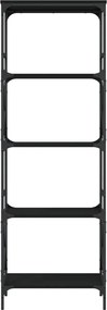 vidaXL Βιβλιοθήκη 5 Επιπέδων Μαύρη 59 x 35 x 171 εκ. από Επεξεργ. Ξύλο
