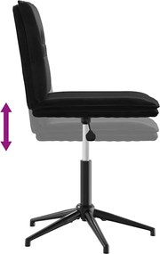 vidaXL Καρέκλα Τραπεζαρίας Μαύρη Βελούδινη