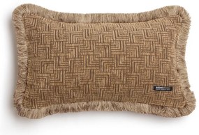 Μαξιλαροθήκη Διακοσμητική New Maze Trimming Cappuccino Aslanis Home 30X50 Βαμβάκι-Chenille