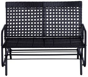 Outsunny Κουνιστή πολυθρόνα κήπου, κουνιστή τραπεζαρία, πάγκος κήπου, πάγκος κουνιστός, 2 θέσεων, από πολυρατάν