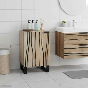 vidaXL Ντουλάπα Νιπτήρα Mπάνιου με ράφι Λευκό 38 x 33,5 x 58 εκ.
