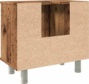 vidaXL Ντουλάπι Νιπτήρα Παλιό Ξύλο 60 x 32 x 53,5 εκ. Μοριοσανίδα