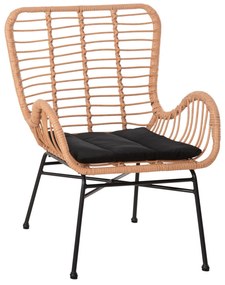 ΠΟΛΥΘΡΟΝΑ ΣΤΥΛ ΜΠΕΡΖΕΡΑΣ ALLEGRA P.E.RATTAN ΜΠΕΖ-ΜΑΥΡΟ ΜΕΤΑΛΛΟ 66x59x90Υεκ. 66x59x90 εκ.