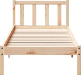 vidaXL Πλαίσιο Κρεβατιού Μακρύ Χωρίς Στρώμα 100x220 εκ Μασίφ Πεύκο