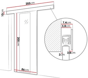 Συρόμενη πόρτα Marti IV-Kafe