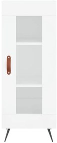 vidaXL Ντουλάπι Γυαλ. Λευκό 34,5 x 34 x 180 εκ. από Επεξεργασμένο Ξύλο