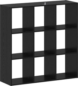 vidaXL Βιβλιοθήκη Μαύρη Δρυς 102 x 32 x 102 εκ
