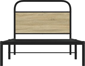 vidaXL Πλαίσιο Κρεβ. Χωρ. Στρώμα Sonoma Δρυς 90x200 εκ. Επεξ. Ξύλο