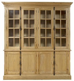 Artekko Βιτρίνα με ντουλάπι από ξύλο μασίφ (200x45x220)cm