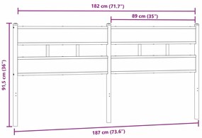 Κεφαλάρι Καπνιστή Δρυς 180 εκ. Σιδερένιο/Επεξεργασμένο Ξύλο - Καφέ