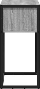 vidaXL End Table Γκρίζο Σονομα 100 x 36 x 75 εκ. Επεξεργασμένο ξύλο
