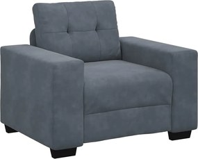 vidaXL Πολυθρόνα Σκούρο Γκρι Βελούδινη 100 x 78 x 80 εκ.