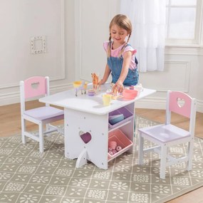 KidKraft Σετ Τραπέζι και 2 Καρέκλες Σχέδιο Καρδιάς